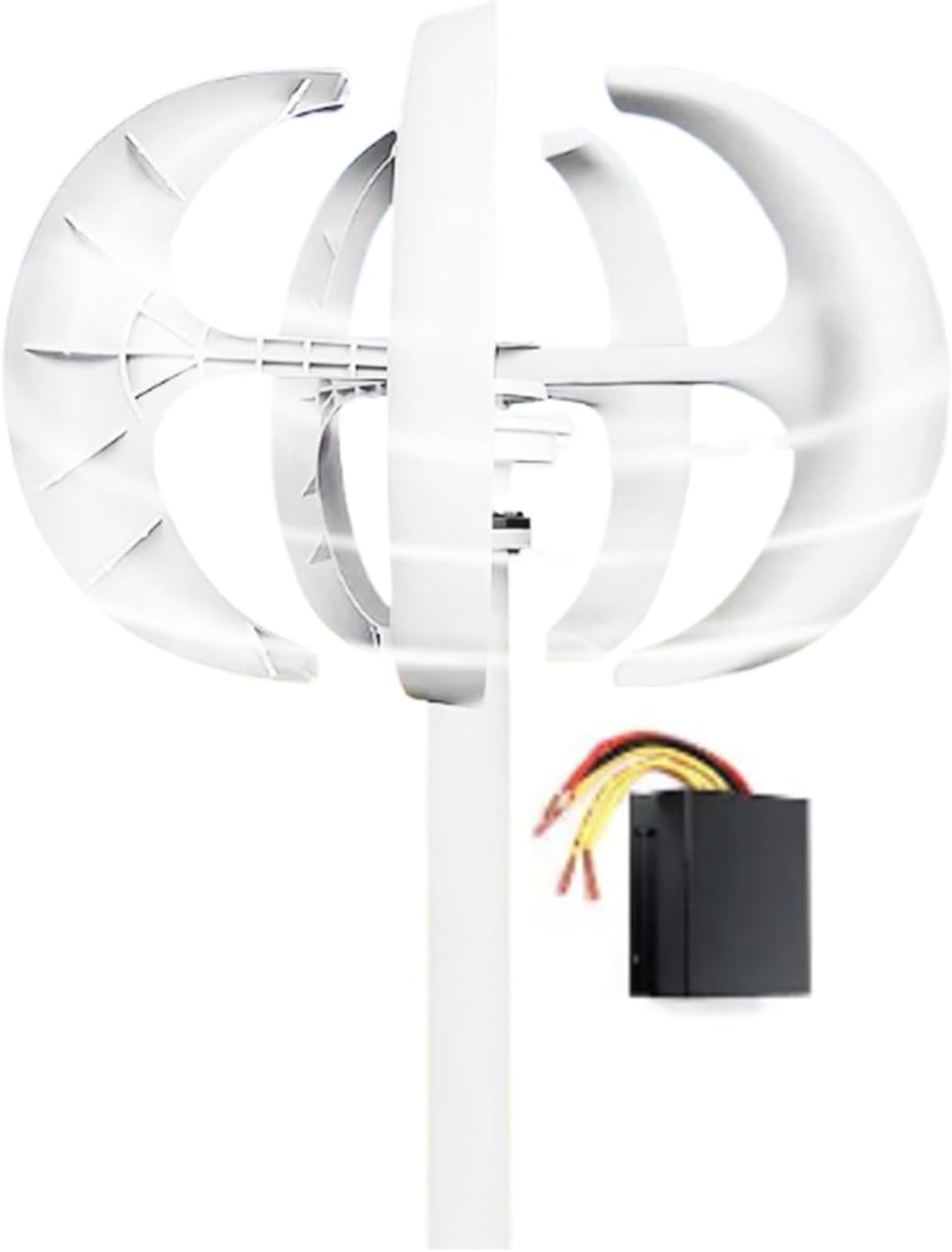 Wind Turbine Generator Kit,400W 12V 24V Wind Power Generator,with Controller 5 Blades Windmill Generator Wind Turbine Kit Suitable for Wind and Solar Power Generation(White)