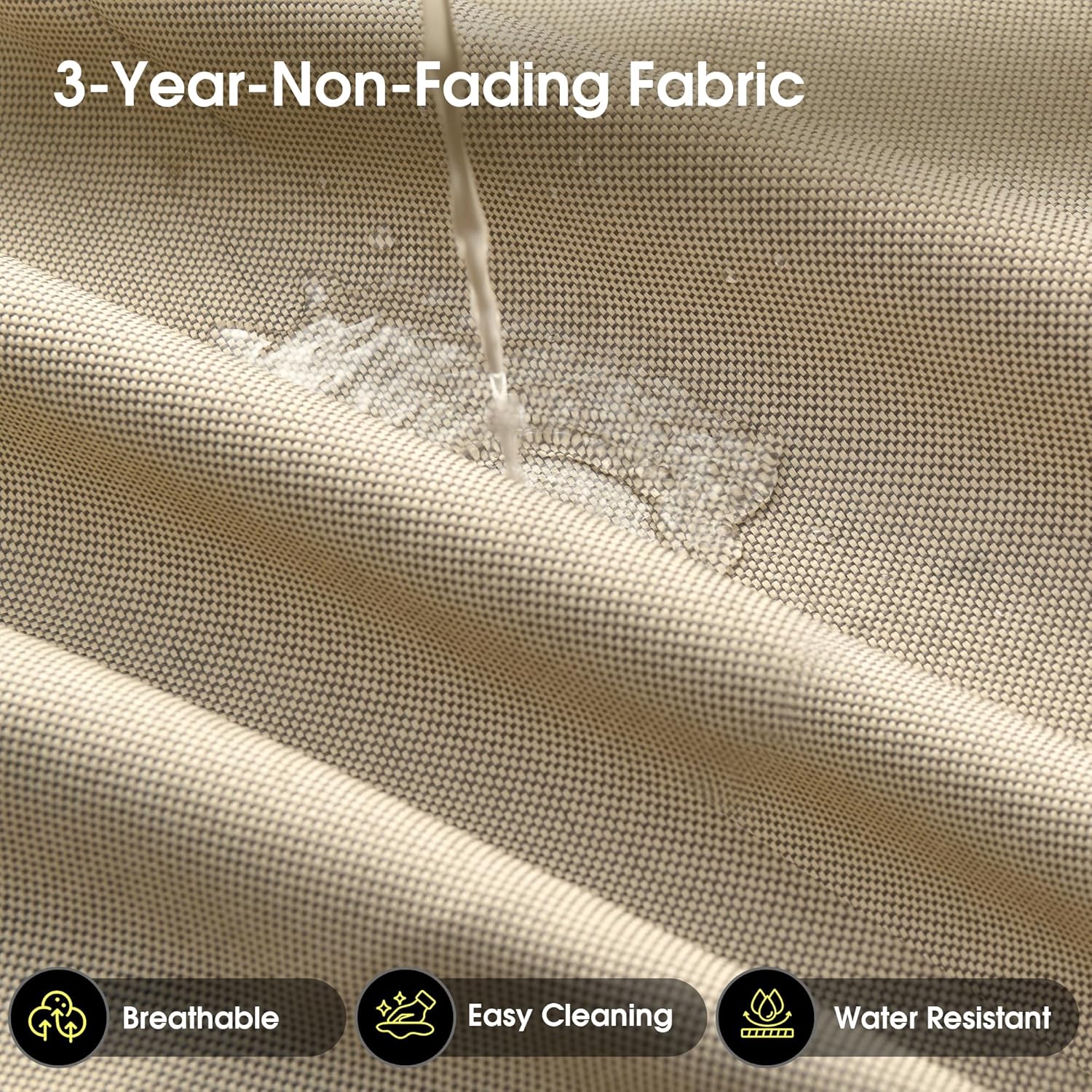 Rattan Patio Furniture Set with Fire Pit Table,9 Pieces Outdoor Sectional with Swivel Chairs Ottoman,Out Door Furniture Conversation Set,Beige