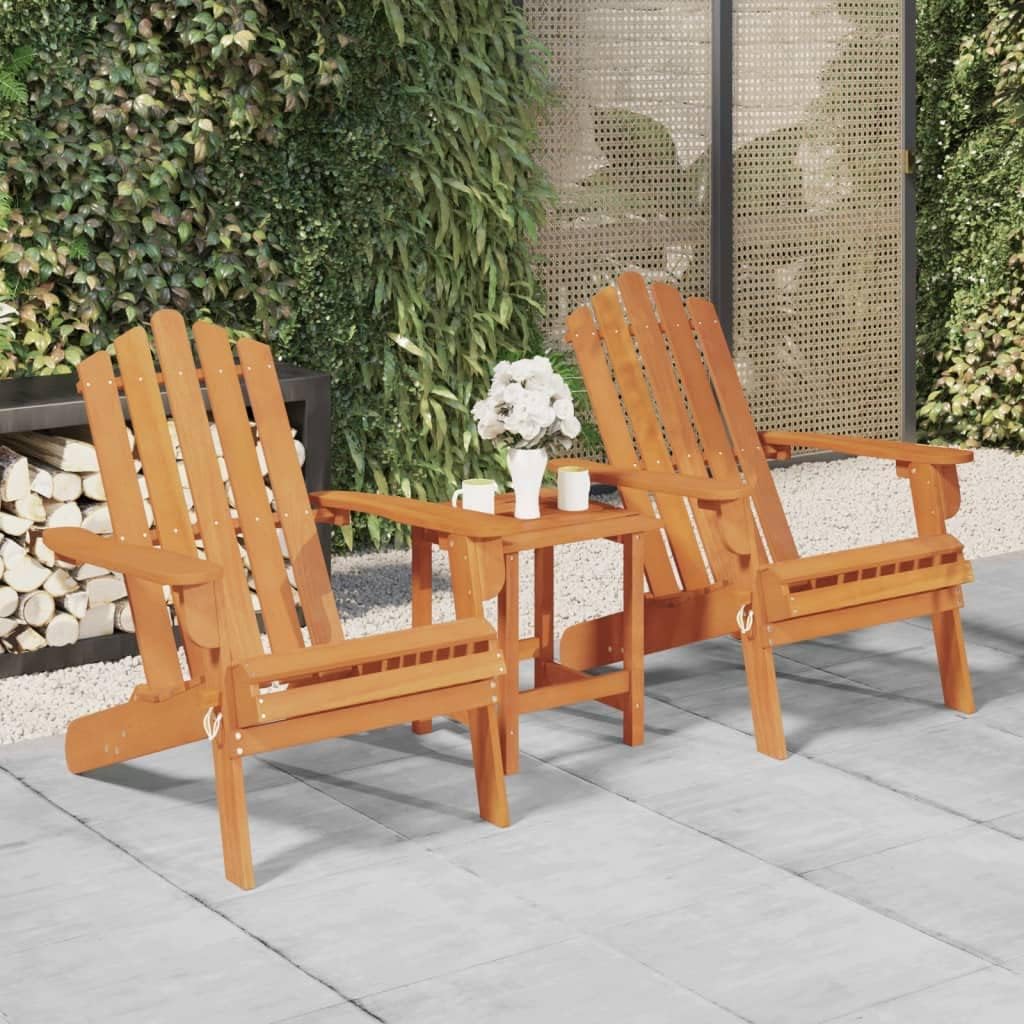 Patio Adirondack Chairs 2 pcs Solid Wood Acacia,Acacia Wood Adirondack Chairs Foldable Patio Chairs for Garden, Patio & Terrace Outdoor Furniture, Outdoor Chairs