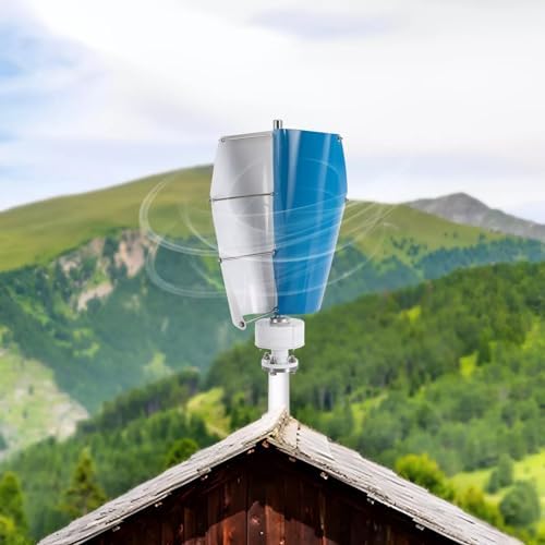 3KW Vertical Axis Wind Turbine Generator Kit, 12V/24V Off-Grid Wind Power System, 3-Phase Permanent Magnet Motor for Home Use Renewable Energy Solutions