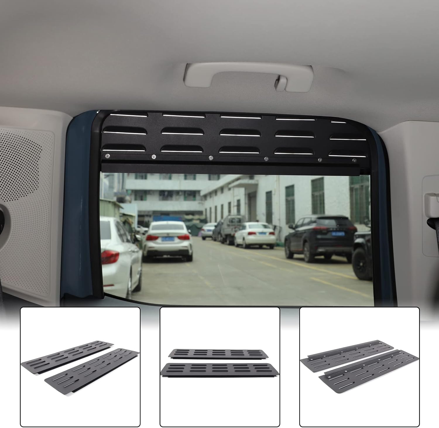 Aunginsy Car Aluminum Rear Side Window Louvers Air Vent Cover Compatible with Ford Maverick 2022-2025 Rear Side Window Louvers Sun Shade Cover Wind Vent Air Deflector Decoration Exterior Accessories