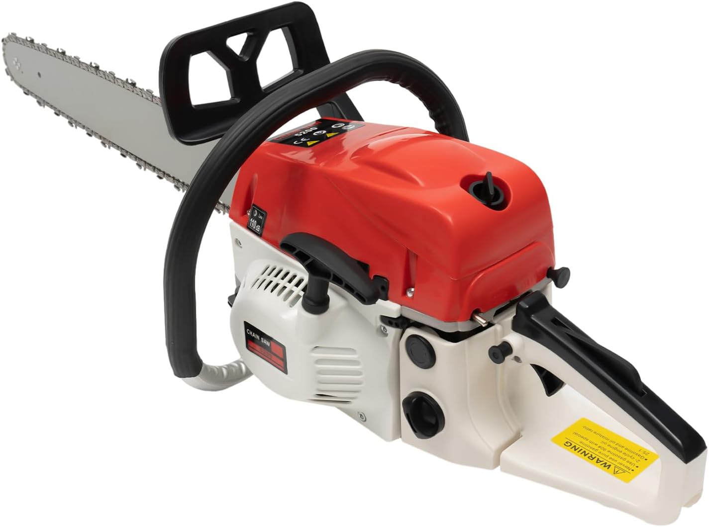 2-Stroke 52CC Gas Chainsaw 20 Inch Gasoline Powered ChainSaw, 2KW Handheld Cordless Petrol Chain Saw Gasoline Chainsaw Wood Cutting Machine for Garden Pruning,Forest Logging,Chopping Wood