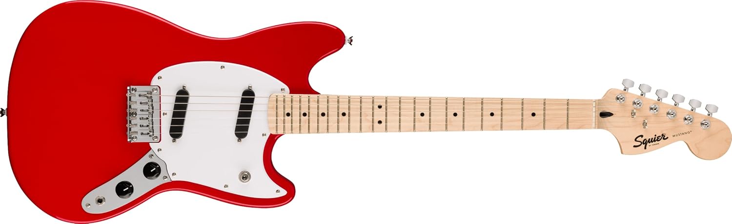 Squire Sonic Mustang Electric Guitar, Torino Red, Maple Fingerboard