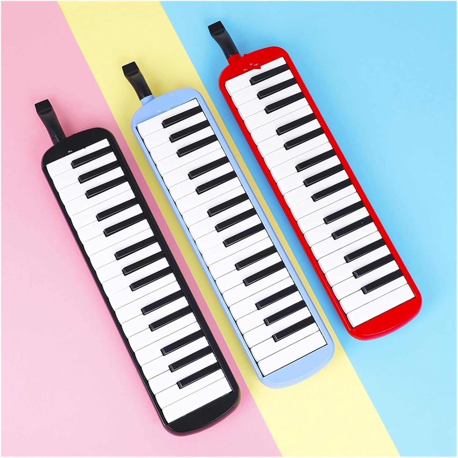 Melodica 32/37 Keys Melodica Piano Keyboard Style Musical Instrument Harmonica Mouth Organ With Carrying Bag Mouthpiece(37 Keys Blue)