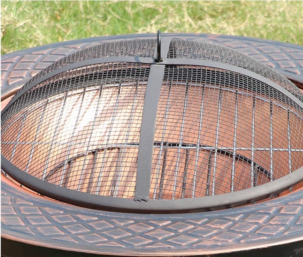 Outdoor Fire Pits,Housewares Cast Iron Fire Pit Outdoor Garden Patio Heater Camping Bowl for Wood 56cm Diameter Garden Fire Pit Basket Patio Heater