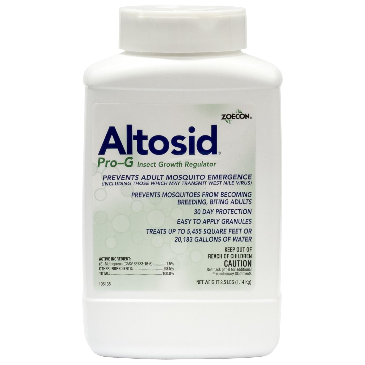 Altosid Pro-G Mosquito Larvicide (12) 2.5 lb bottles/1 case ZOE1002