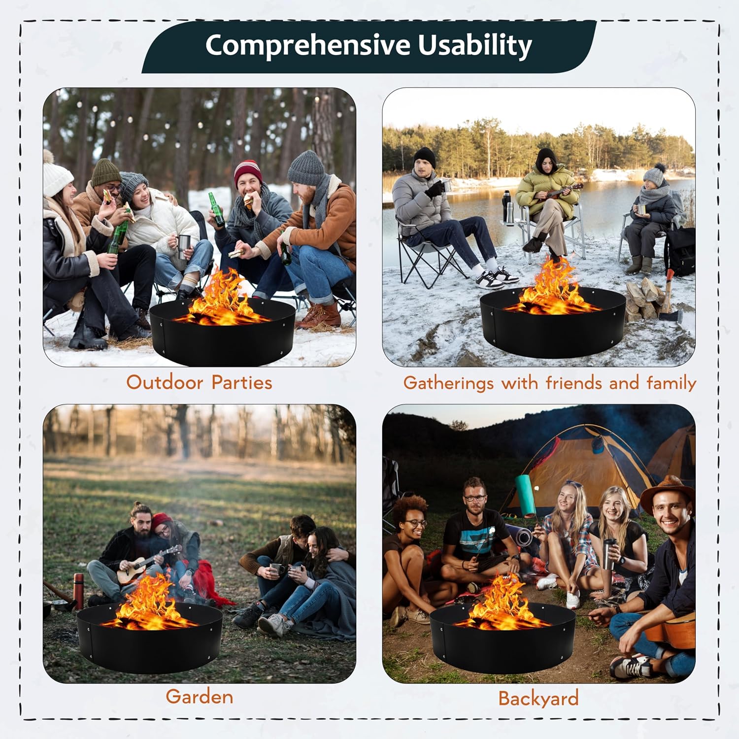 FEBTECH Portable Fire Pit Insert - 48