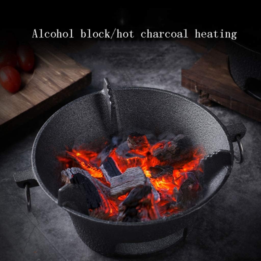 Charcoal Barbecue Stove, Fire Pit Cast Iron Firewood Stove, Used for Camping, Campfire, Terrace, Park, Garden,27cm
