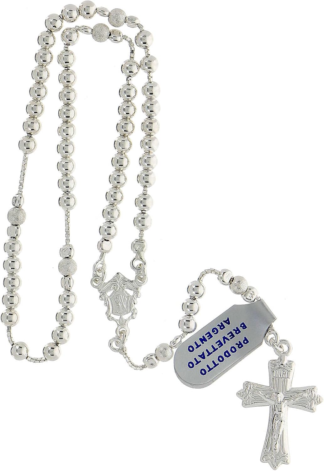 Rosary, 925 Silver, Sliding Beads