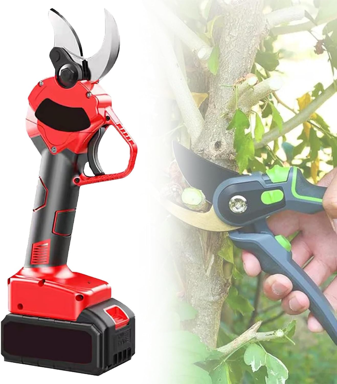 Electric Pruning Shears Cordless, Tree Trimmer for Gardening, Max 30mm 1.2