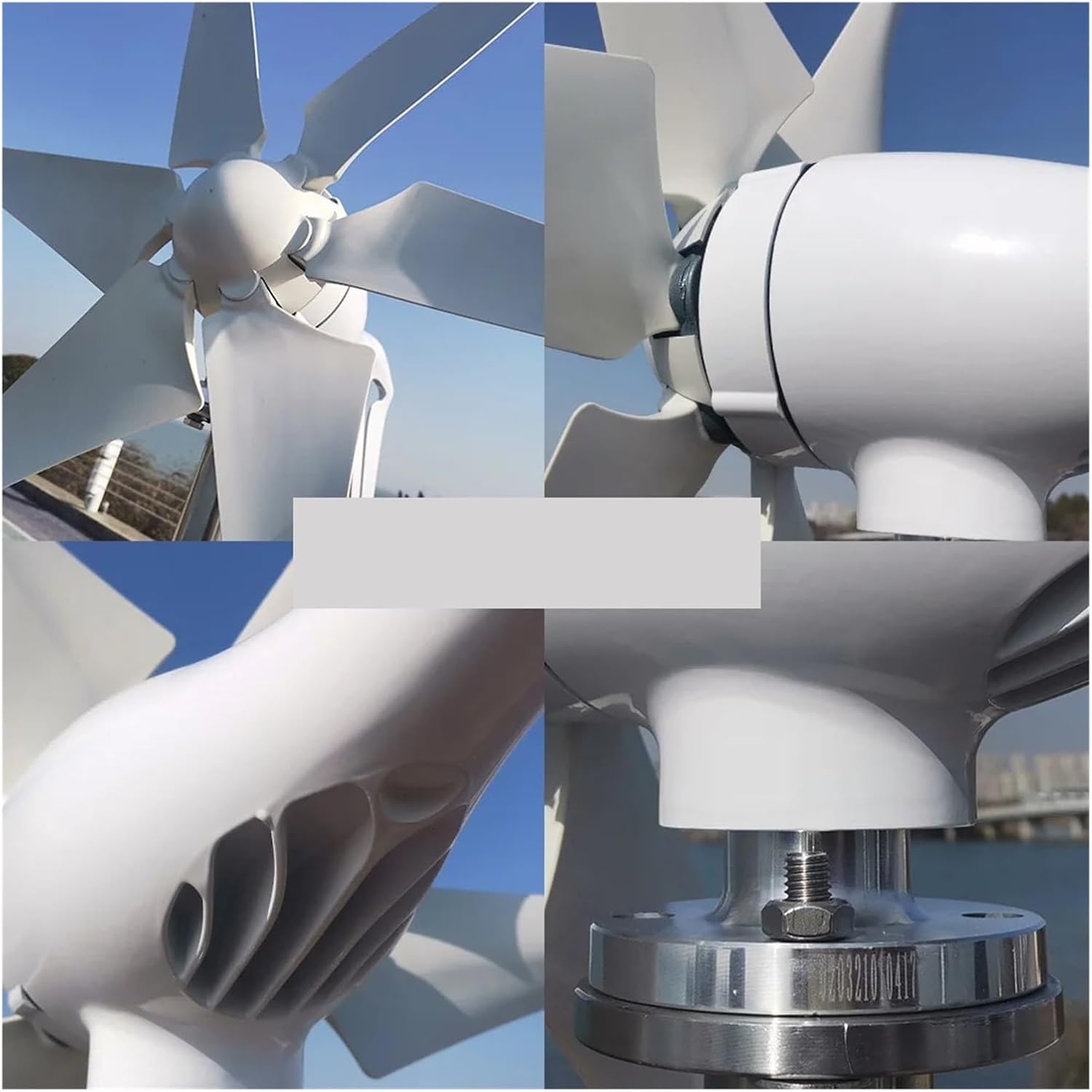2000W Horizontal Turbine Wind Turbine Generator Kit, 12V/24V/48V Low Noise Vertical Axis Wind Turbine Generator with Controller Low Starting Speed for Home(Hybrid Controller,12V_2000W)