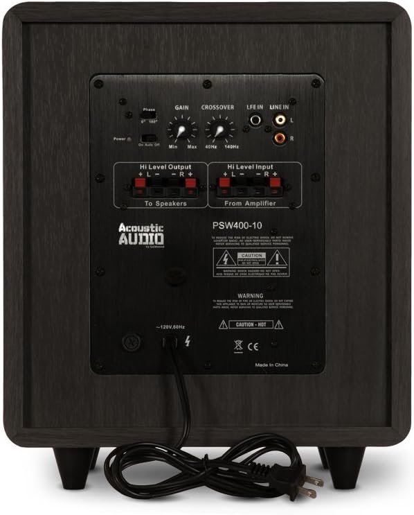 Acoustic Audio PSW400-10 Home Theater Powered 10