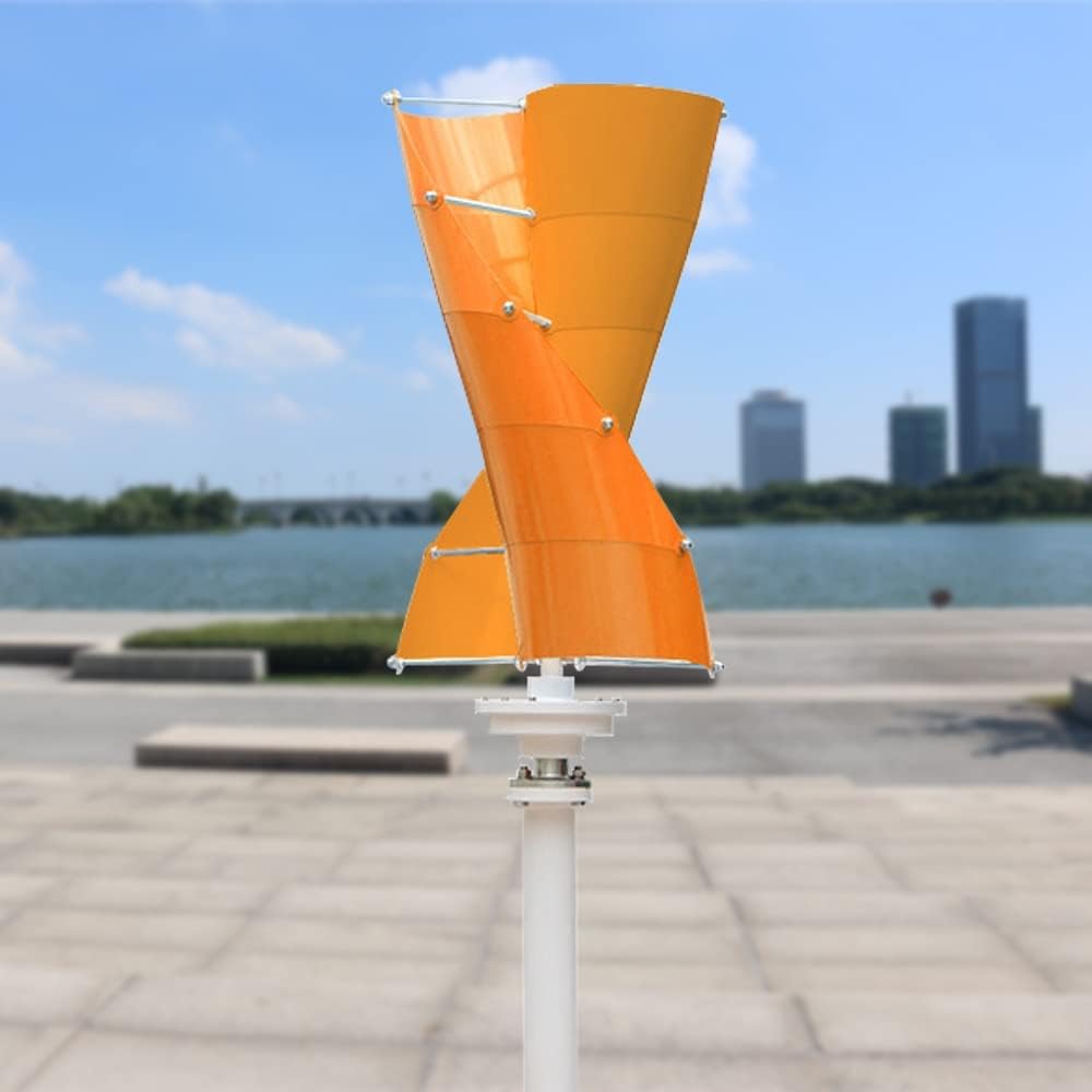 Wind Turbine Generator Kit, 3000W Wind Vertical Turbine Generator Alternative Free Energy Windmill 24V 48V MPPT Controller Wind System for Hybrid Solar Wind System(Blue White,MPPT CONTROLLER_48V)