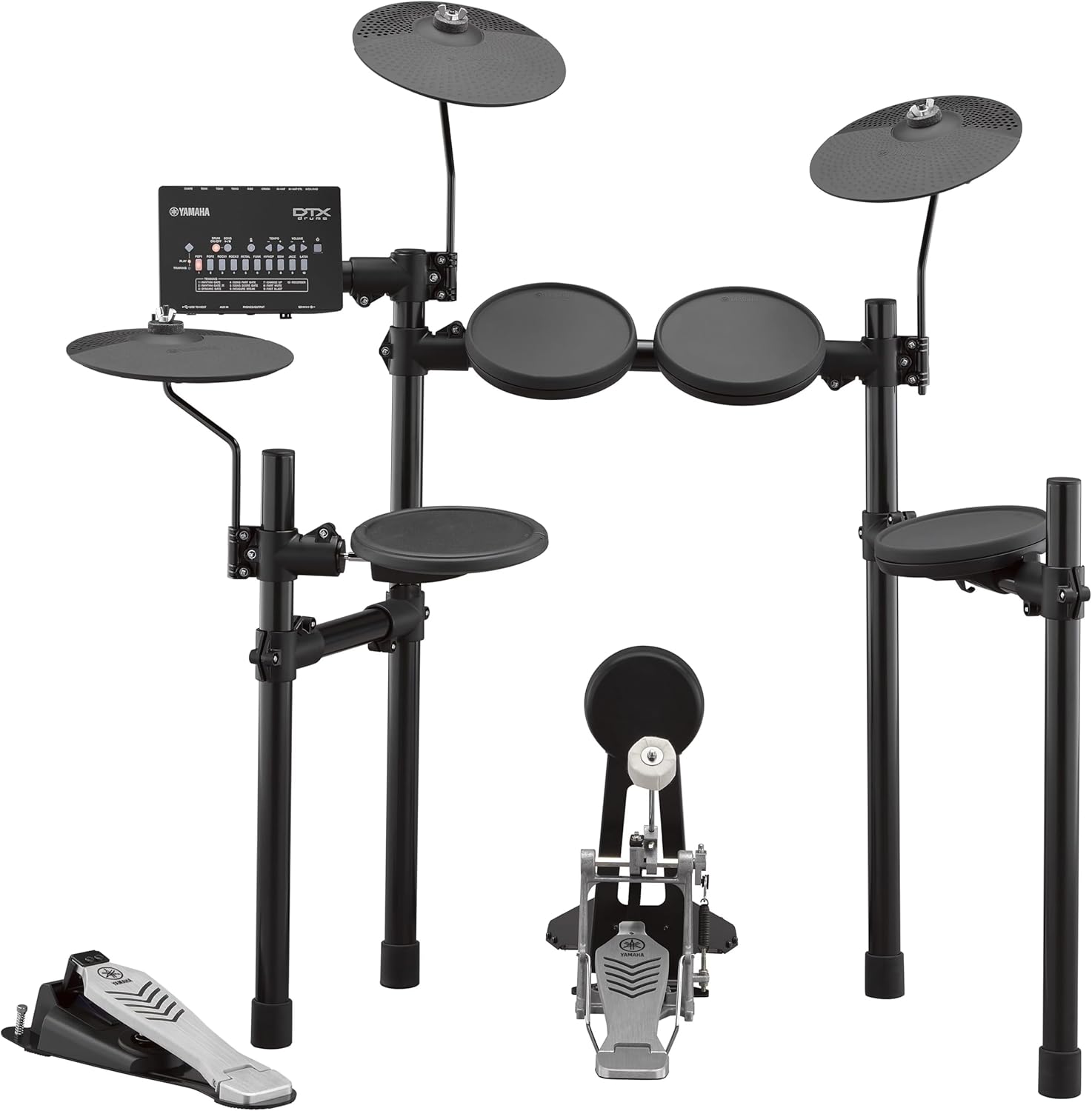 Yamaha DTX452K Electronic Drum Set with 400+ Premium Customizable Sounds, USB Audio/MIDI, 3-Zone Snare Pad, Quiet Pads, Kick Tower and Pedal, Smart App Included
