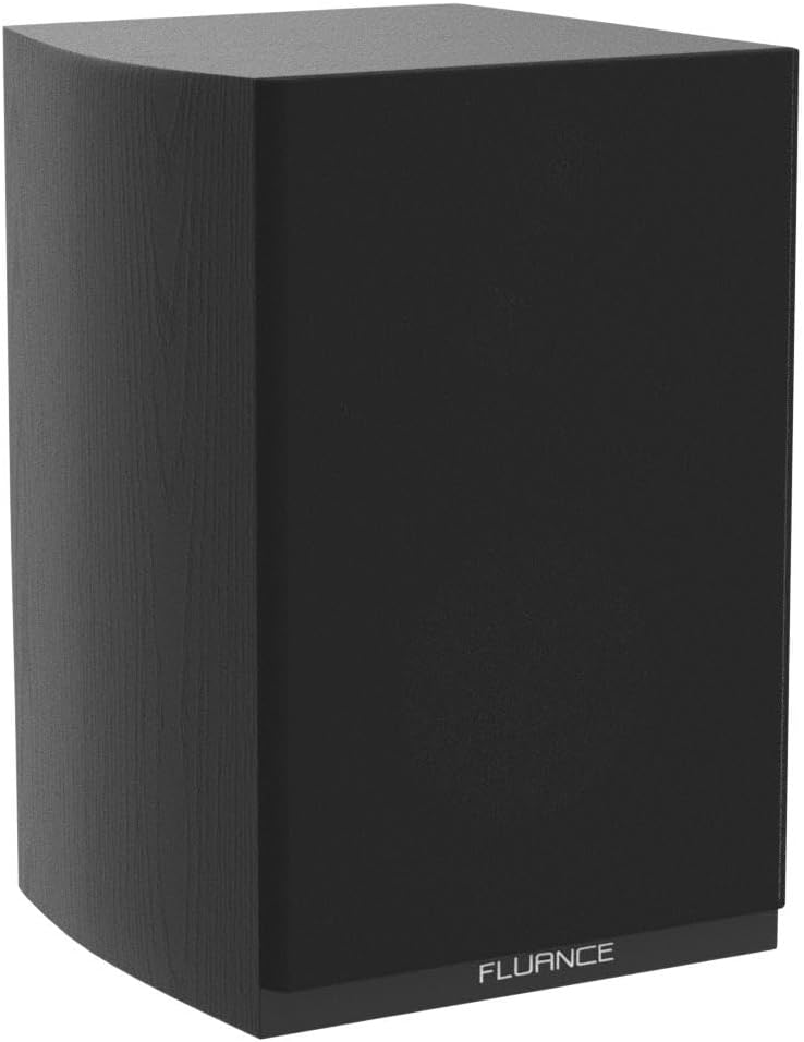 Fluance Reference High Performance 2-Way Bookshelf and Surround Sound Speakers for 2-Channel Stereo Listening or Home Theater System - Black Ash/Pair (XL8S)