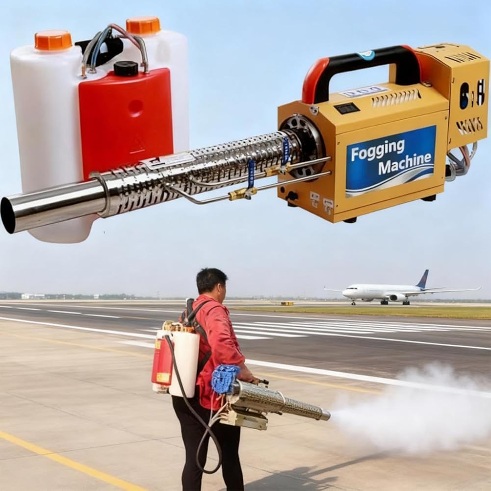 15L Large Capacity Thermal Fogger & ULV Sprayer 2-in-1 Machine, for 360° Disinfection Fumigation in All Directions (120)