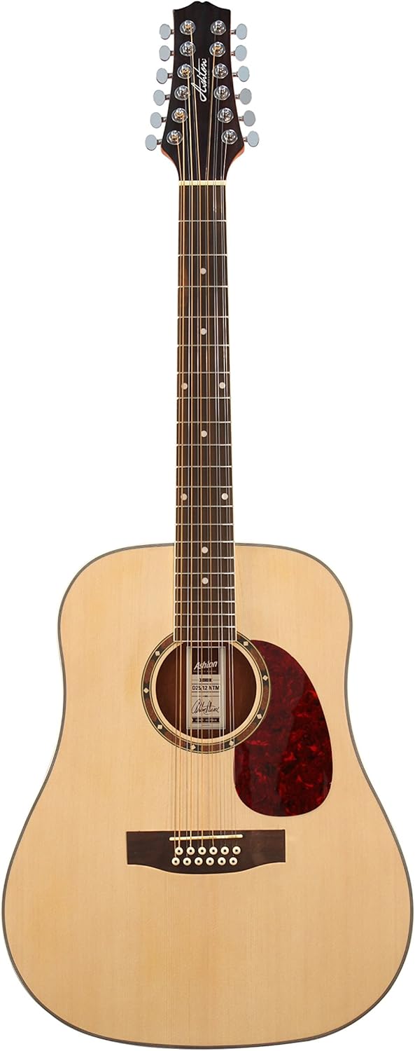 Ashton D25/12NTM 12-String Acoustic Guitar Natural Wood