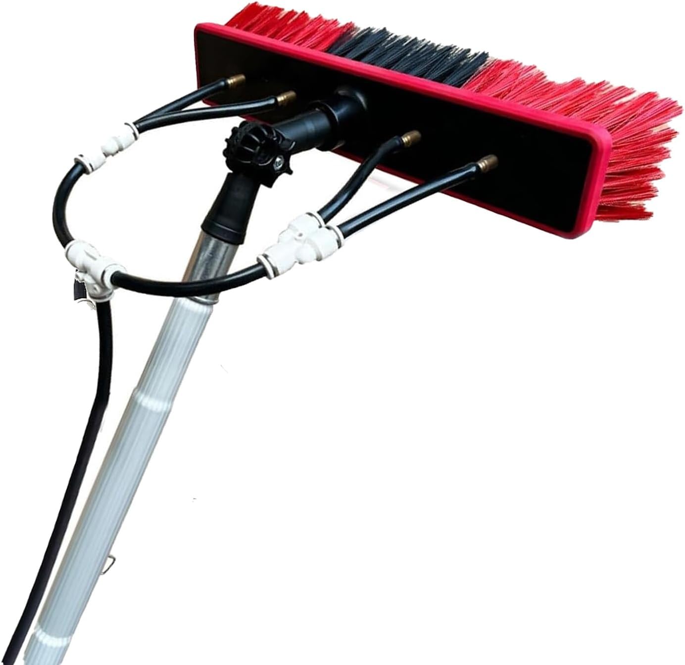 Window Cleaning Pole,Water Fed Brush,26 FT Water Fed Pole Kit,Water Fed Telescopic Brush,Outdoor Window Cleaner Window Cleaning Tool for Caravan Solar Panel Deck