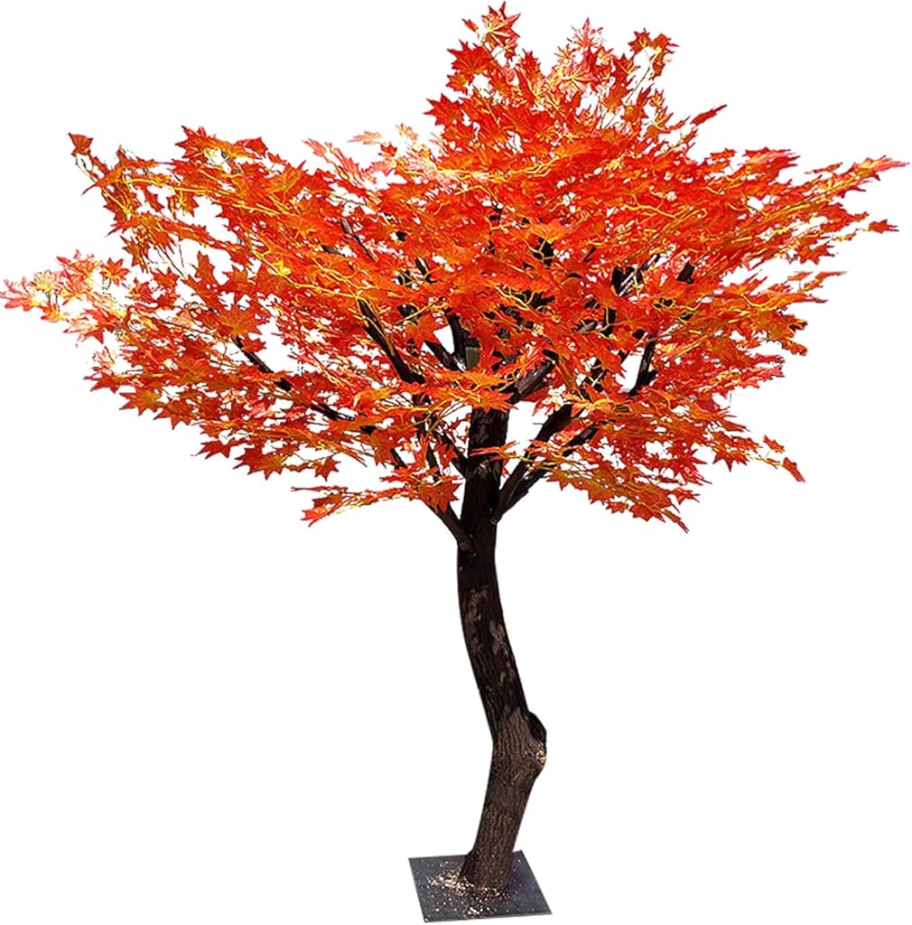 Decorative Artificial Red Maple Tree for Restaurant Corner, Park Pathway & Office Space(6ft)