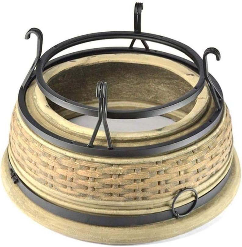 Firepit Fire Pit - Large Bonfire Wood Burning Firepit Bowl - BBQ Grill Metal Grate - for Outdoor Backyard Terrace Patio