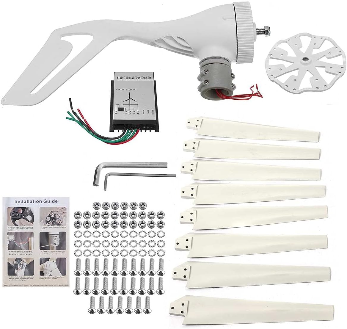 10 Blades 8000W Wind Turbines Generator Wind Generator with Charge Controller Windmill Wind Turbine Energy Generators