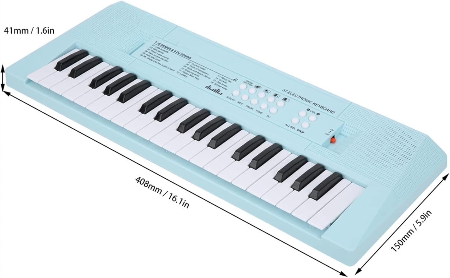 KESHUO Electric Keyboard Portable Keyboard Electric Piano with 37 Keys for Begginers