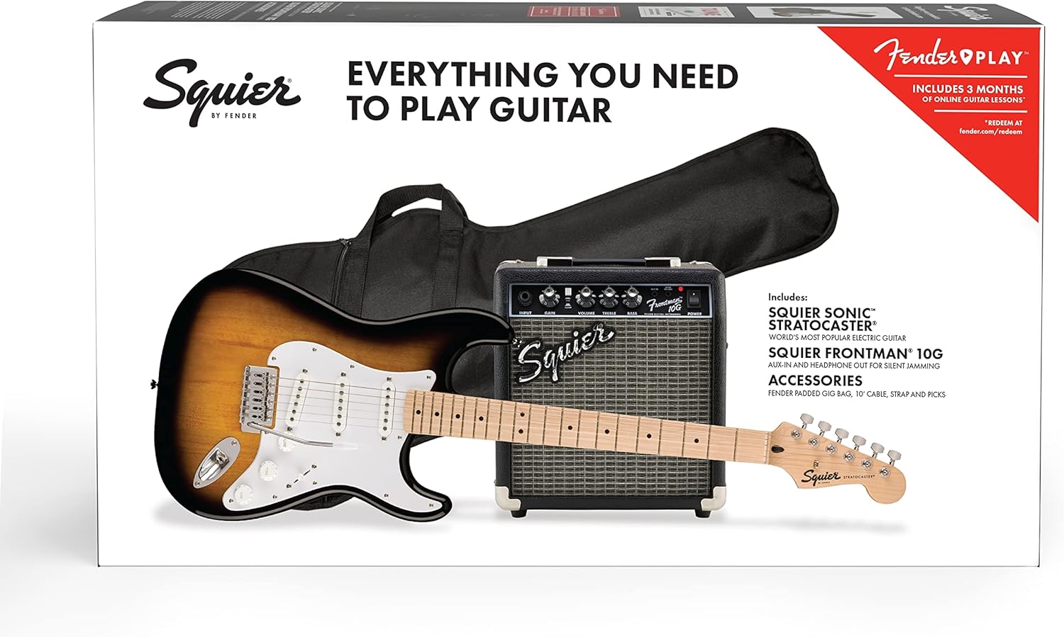 Fender Electric Guitar, Right, Sunburst (0371720403)