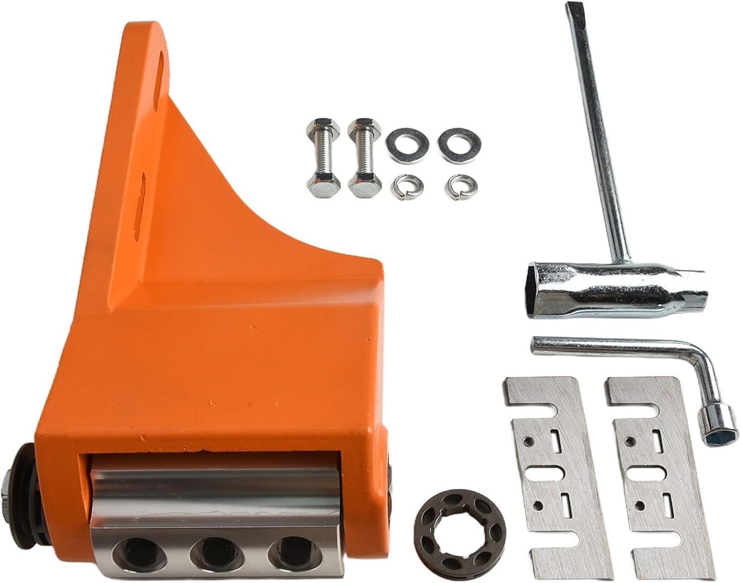 Steel Chainsaw Debarker Tool, Heavy Duty Timber Framing and Wood Peeling Attachment, Compatible with Most 66cc or Smaller Chainsaws with 325 and 38 Pitch Chains, Red