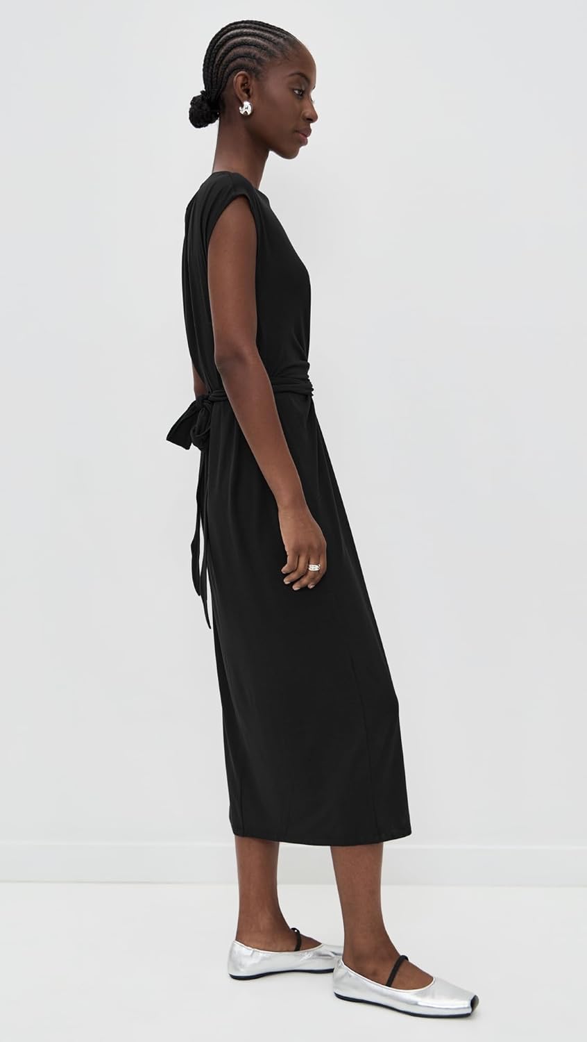 Vince Women's Short Sleeve Wrap Midi Dress