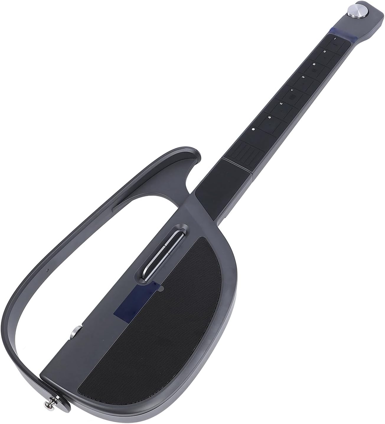 C1 Stringless Smart Guitar, Foldable Automatic Accompaniment Guitar with Storage Bag for Travel for One Man Band, For Adults & Teens (Black Gray)