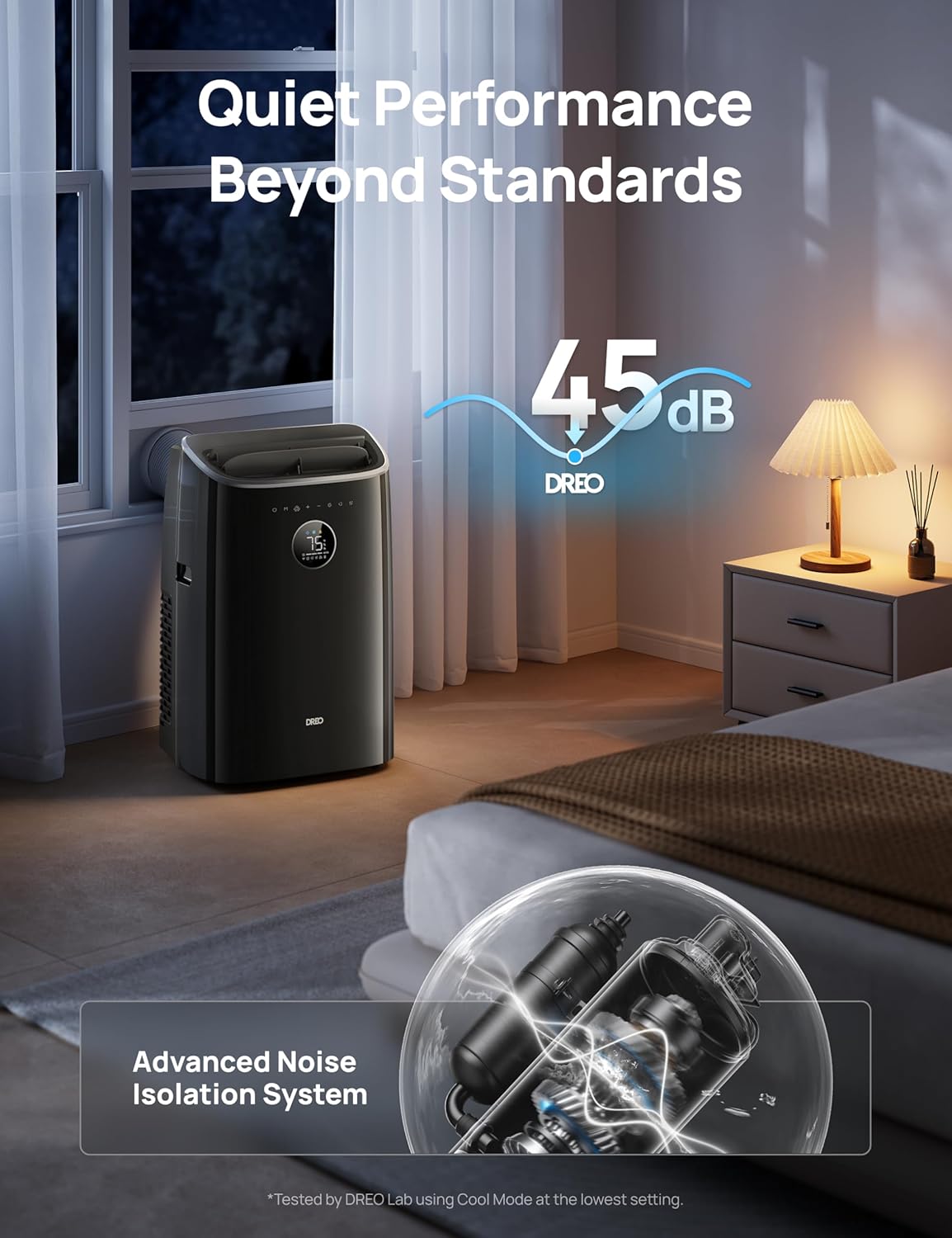 Dreo Portable Air Conditioners, 10,000 BTU Air Conditioner for Bedroom with Drainage-free Cooling, 45dB Quiet, APP/Voice/Remote, 24h Timer with Fan & Dehumidifier, Smart AC Unit for Room Indoors