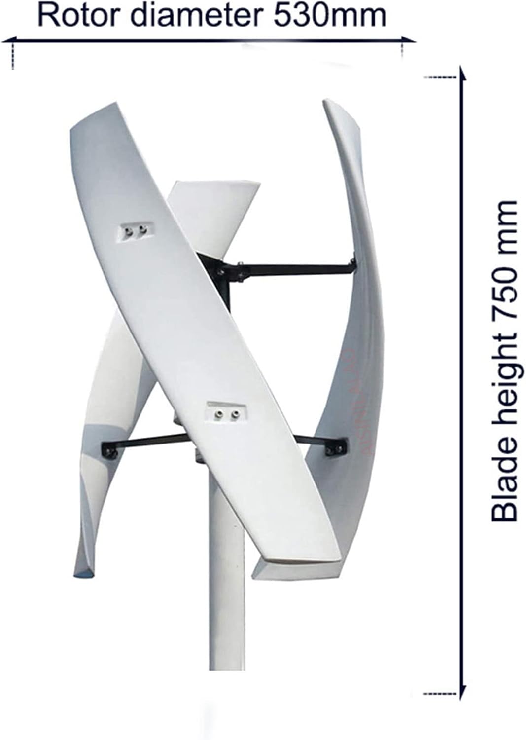 10000W No Noise Vertical Axis Wind Turbine Generator, 110V/220V with MPPT Controller Magnetic Levitation Wind Turbine(White)