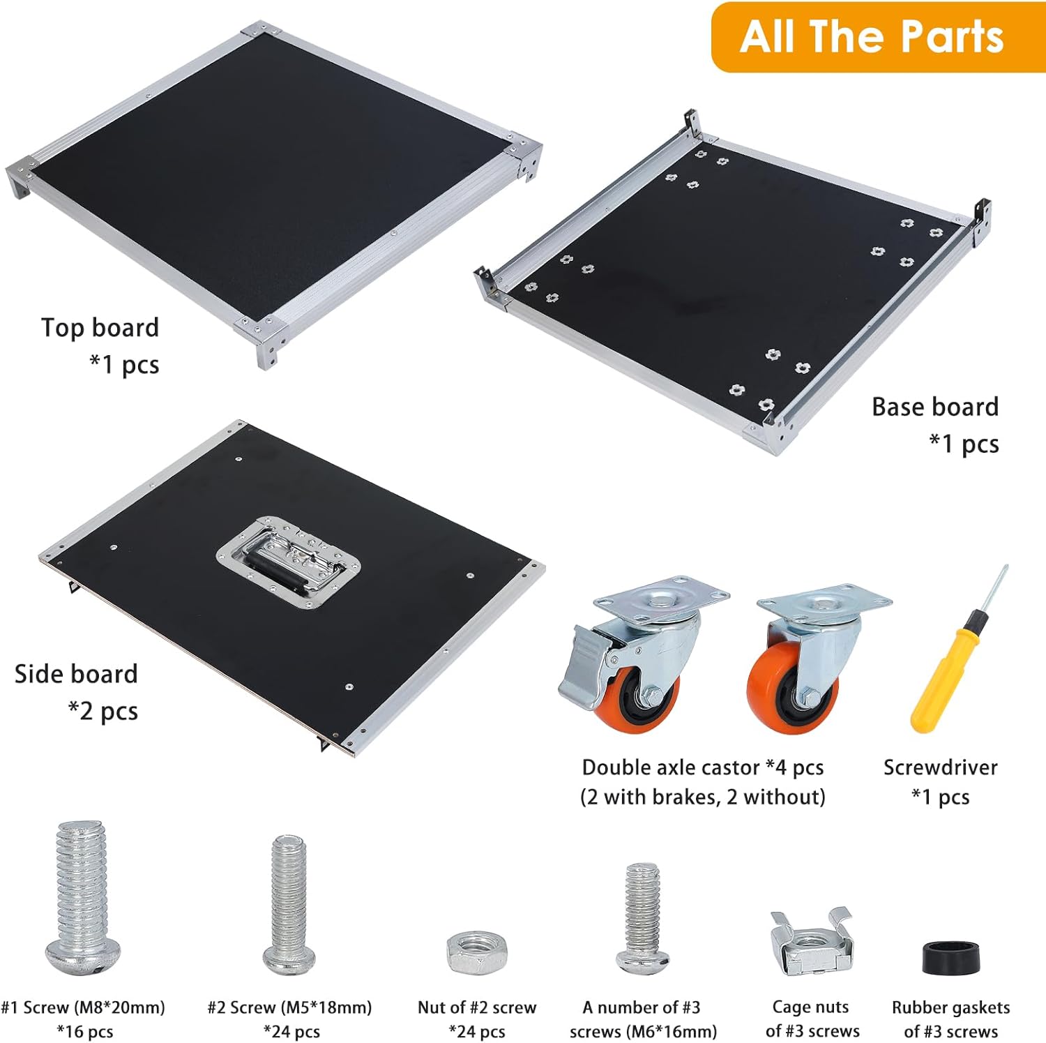 AV Gear Rack 8U Home Audio & Video Stage Stereo Equipment Storage Cabinet Stand On Wheels - 8U 19in Server IT Network Data Devices Storage Rack Cabinet - SC01-8U