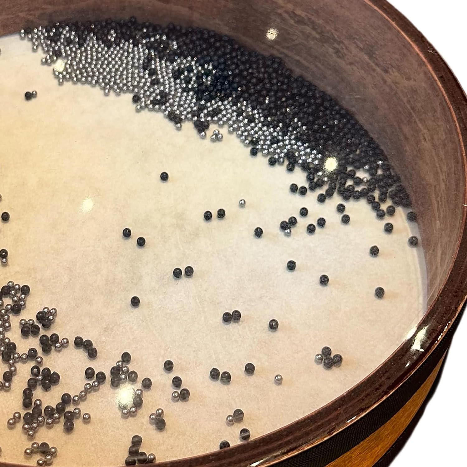 12-Inch Wooden Sheepskin Ocean Drum, Sonic Energy Wave Drum，Music Healing Instrument, Yoga Meditation,Release Pressure（With Backpack）