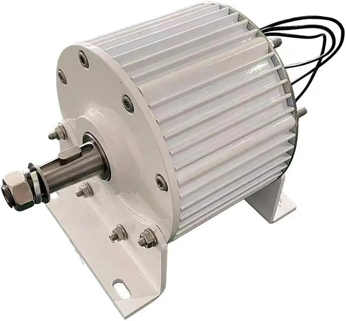 Wind Turbine Generator Kit, 5KW Electric Generator 24V 48V 96V Low RPM Alternator Permanent Magnet Rare Earth Turbine 5000W with Base for Hybrid Solar Wind System(WB,Direct Shaft_96V_5000W)