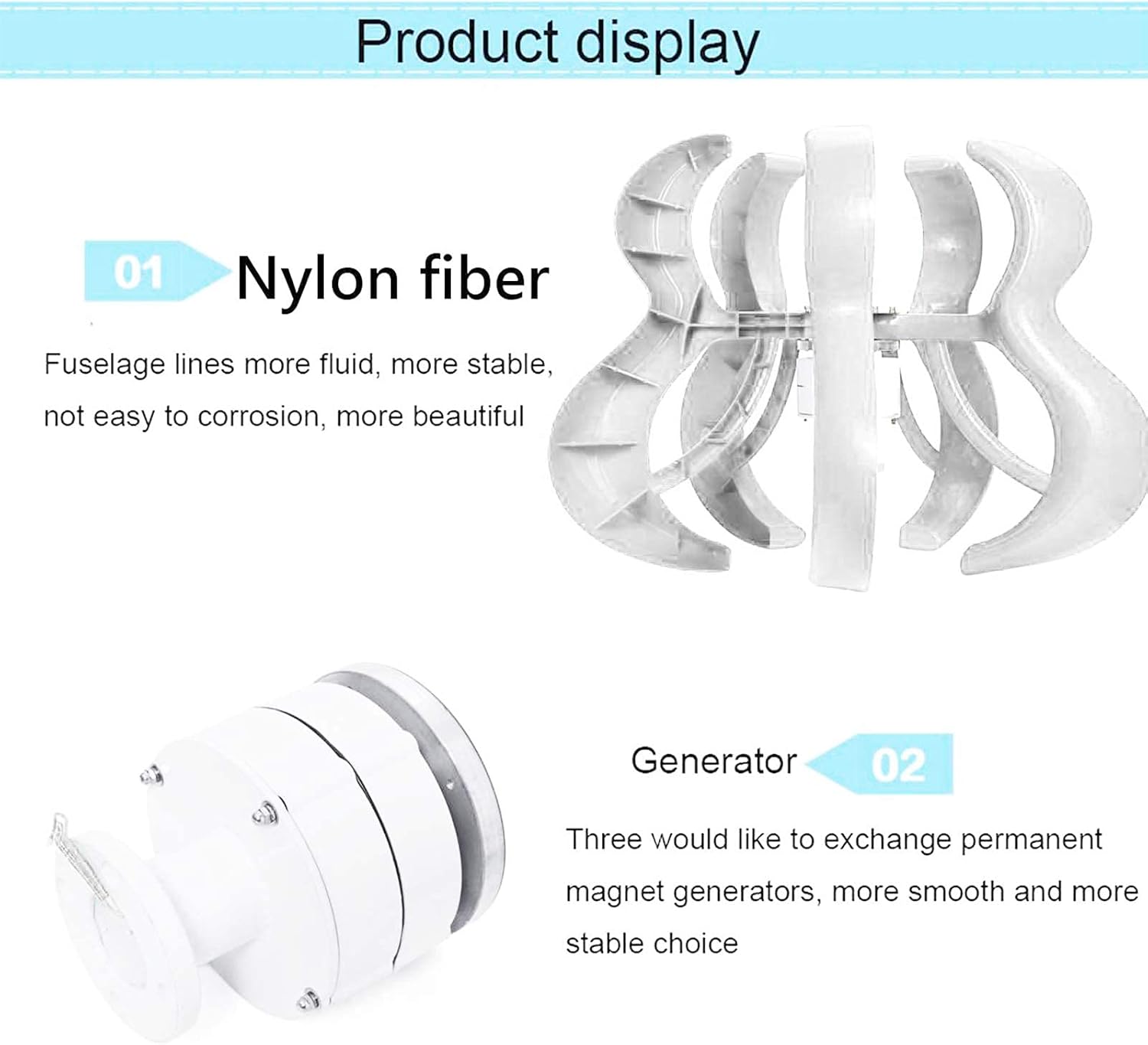 9000W Wind Turbine with Small Wind Turbine Low Noise High Efficiency Wind Turbine Generator for Home Street Light