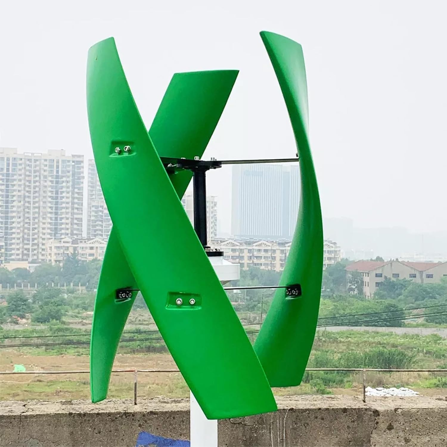 CAJUCA Wind Turbine Generator Kit 8000W Magnetic Axis Vertical Axis Breeze Start Hybrid Solar Wind Energy System for Industrial Green