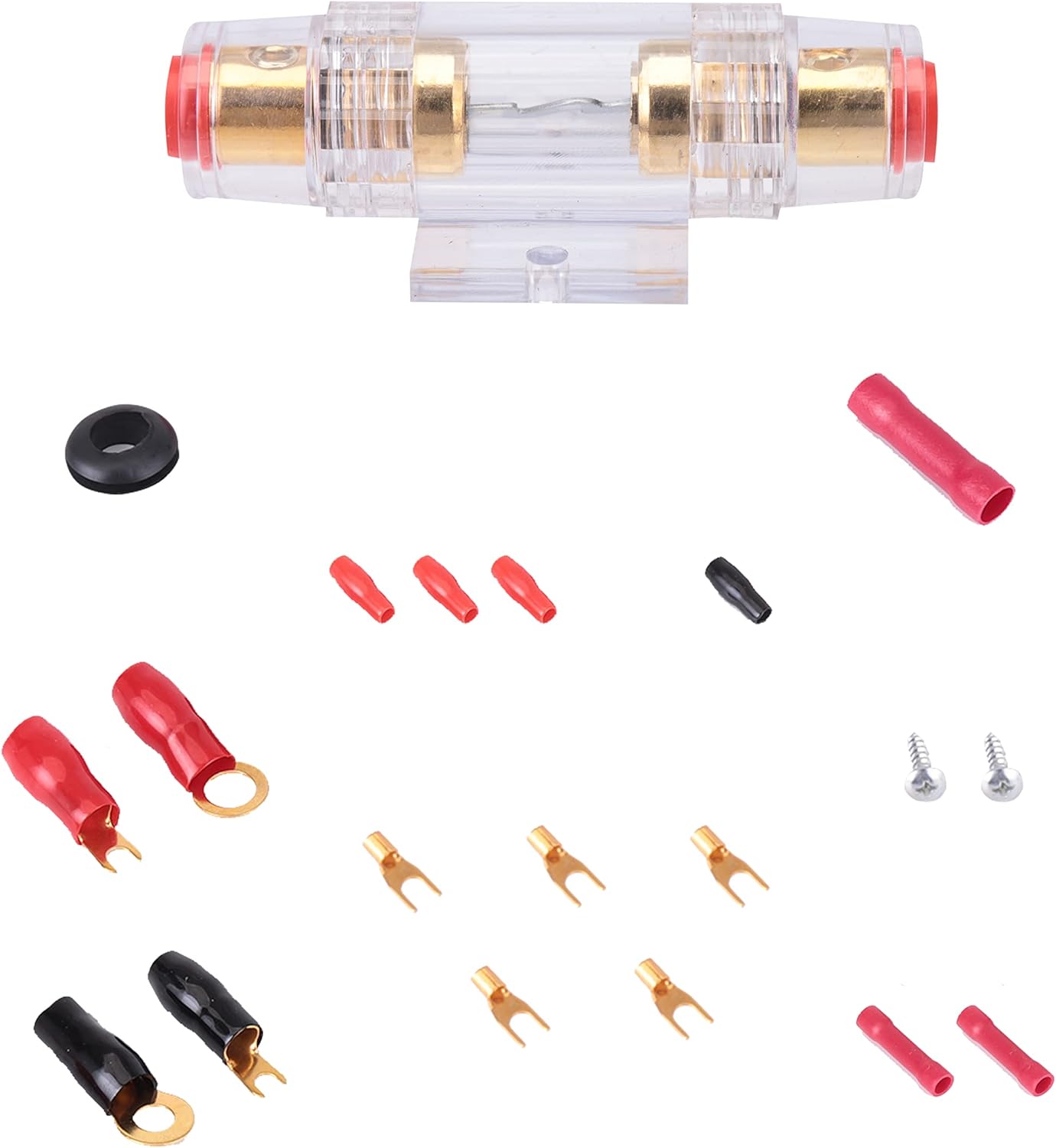 Pyle Car Stereo Wiring Kit - Audio Amplifier & Subwoofer Speaker Installation Cables (4 Gauge), Blue (PLAM40) & PAC SNI-35 Variable LOC Line Out Converter