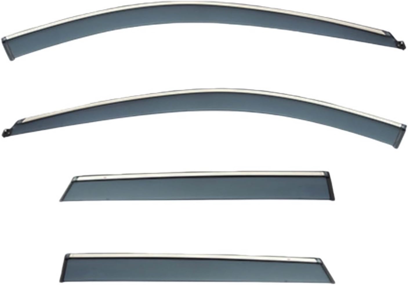 Window Deflectors for Audi A3 Hatchback MK2-8P 2004-2012 PC, Sun Rain Guard Window Visors Vent Shades with Bright Stripes Car Accessories