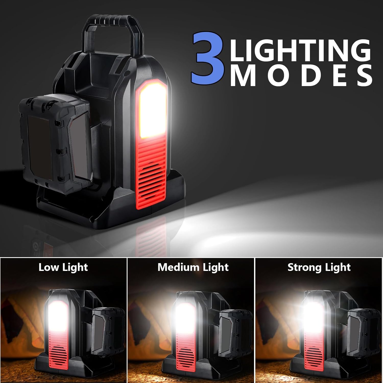 WaxPar Power Inverter Compatible with Milwaukee 18V Battery, 350W Power Supply Inverter Outdoor Generators Converter DC 20V to AC 110V ~120V with AC Outlet &USB Port&Type-C Port& LED Light