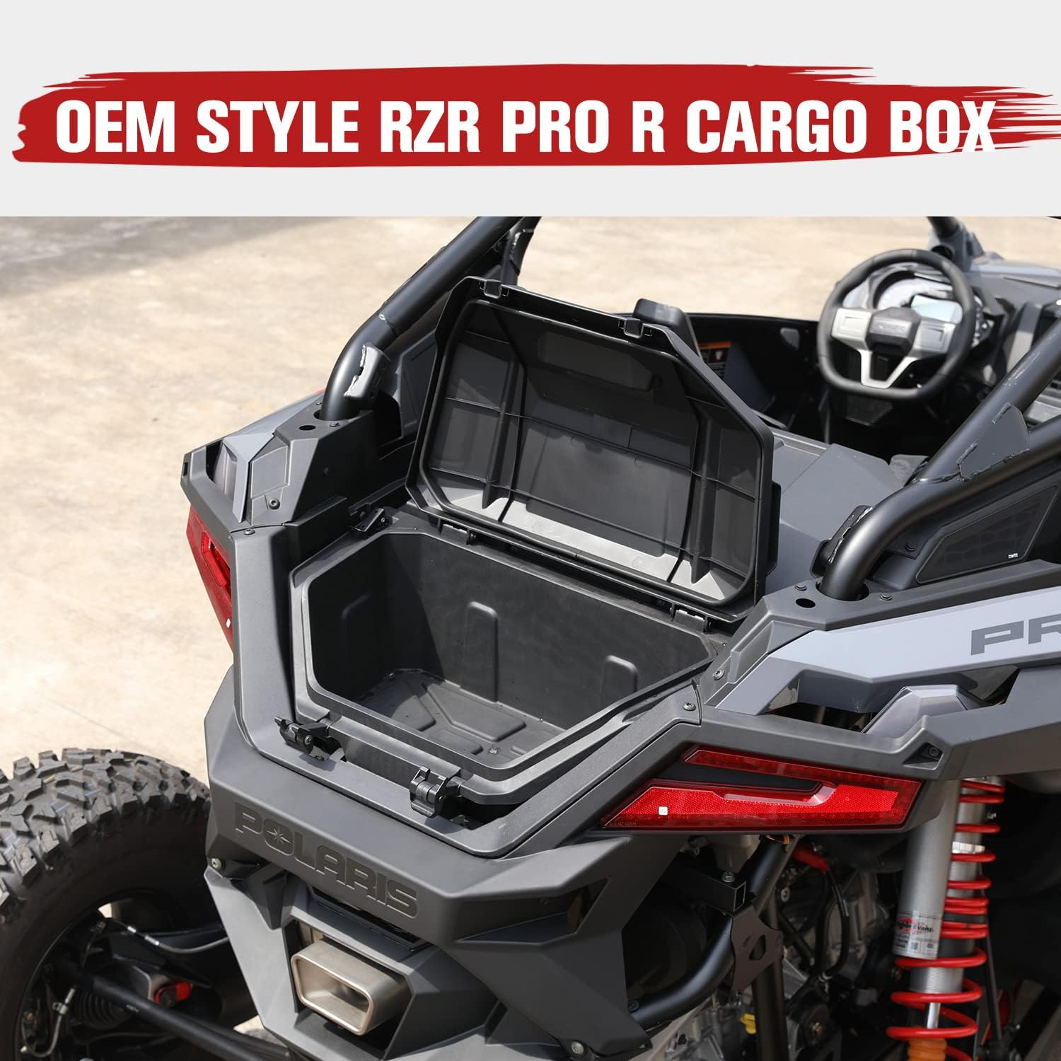 HAKA TOUGH 36 QT Rear Cargo Box for 2022-2025 Polaris RZR PRO R/Pro R 4 Accessories, Water Resistant Storage Bed Box, Replace OEM # 2884236
