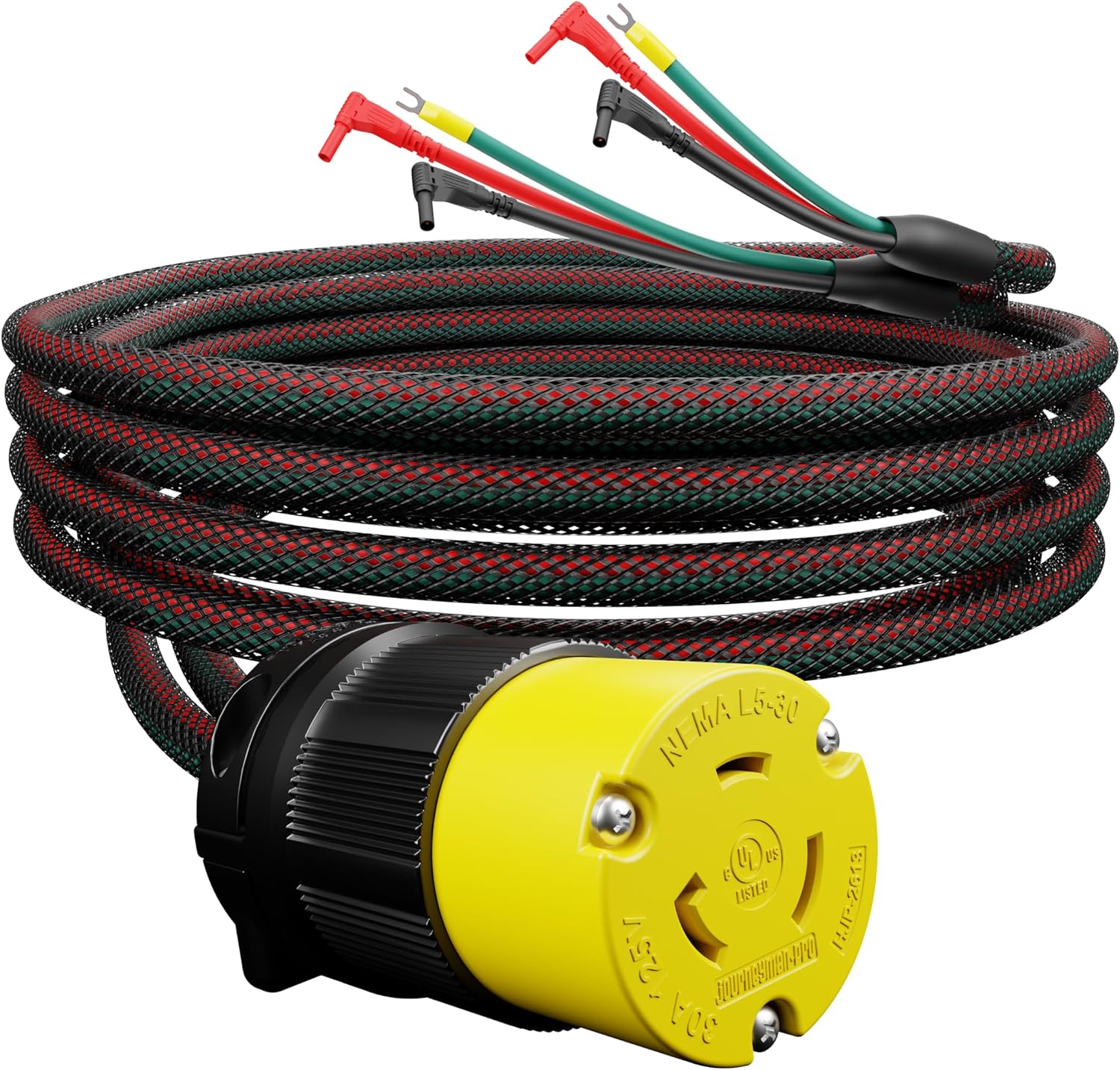 Journeyman-Pro 30A Parallel Cord Connection Kit, for Inverter Generators | 120-125 VAC, 30 AMP - 4000/3750 Watts Turn Lock L5-30R Female Connector RV Ready (L530R Twist Lock)