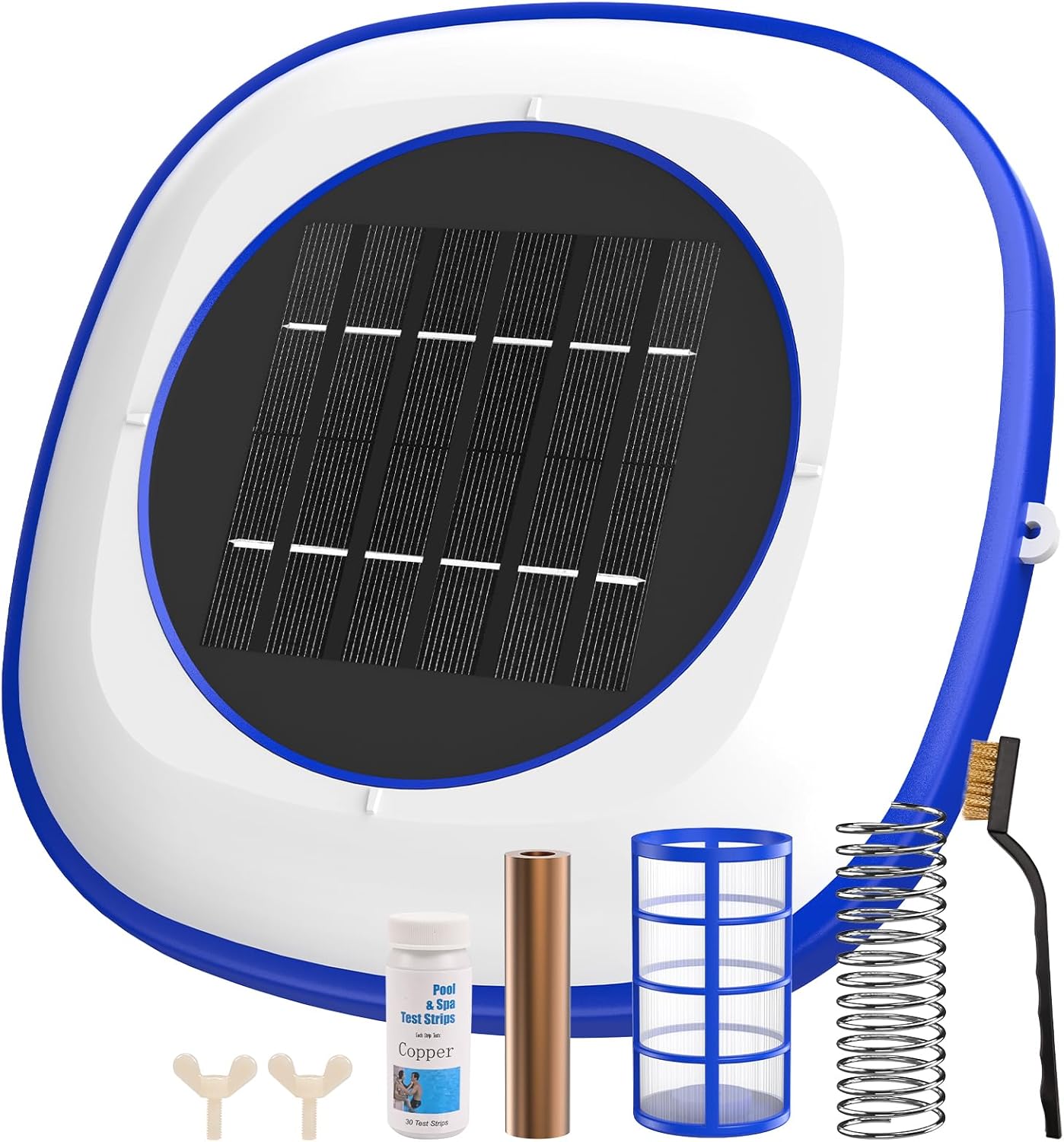 Solar Pool Ionizer Floating Water Cleaner, 85% Less Chlorine, Keeps Pool Water Crystal Clear for Fresh and Salt Water Pools Spas, Reusable