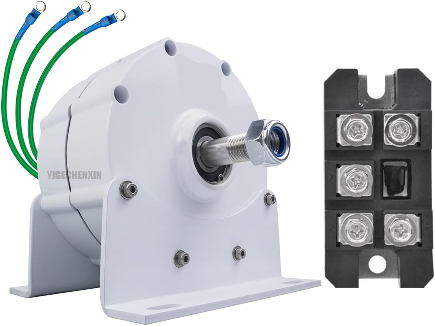 12000W Free Energy 3 Phase AC Alternators 500RPM Gearless Permanent Magnet Generator 12V 24V 48V 220V DIY Use for Wind/Water Turbine(with Base)