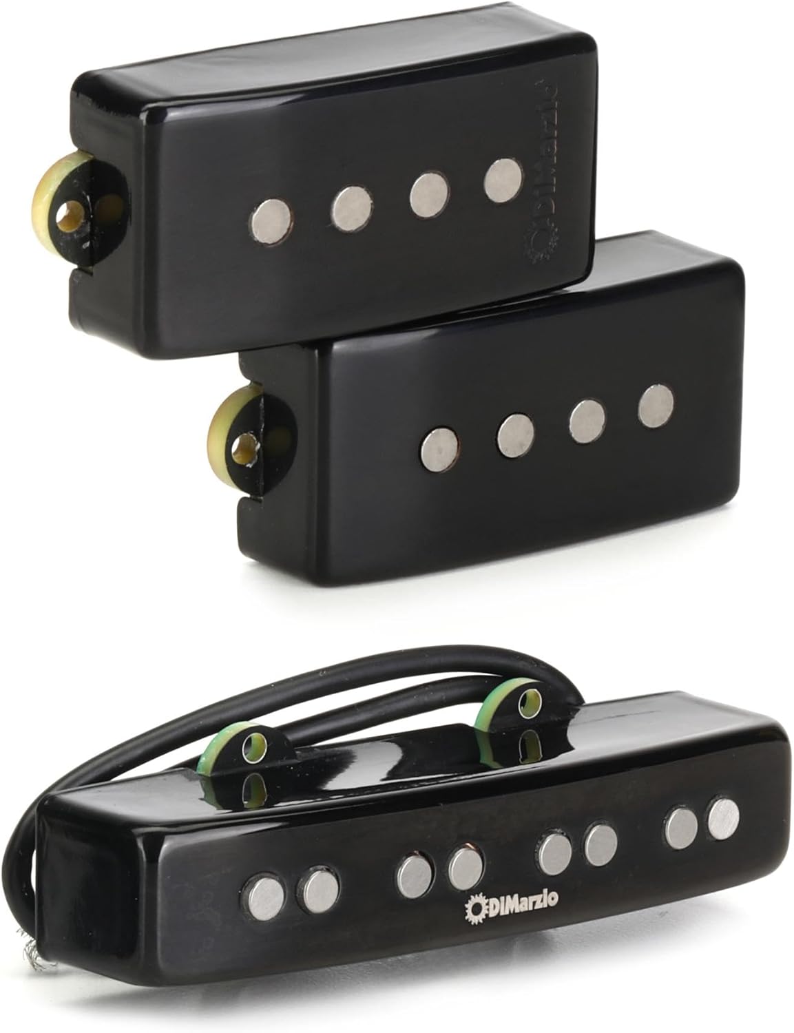 DiMarzio Sixties PJ Pair 4-string Bass Pickup Set - Gloss Black Cover