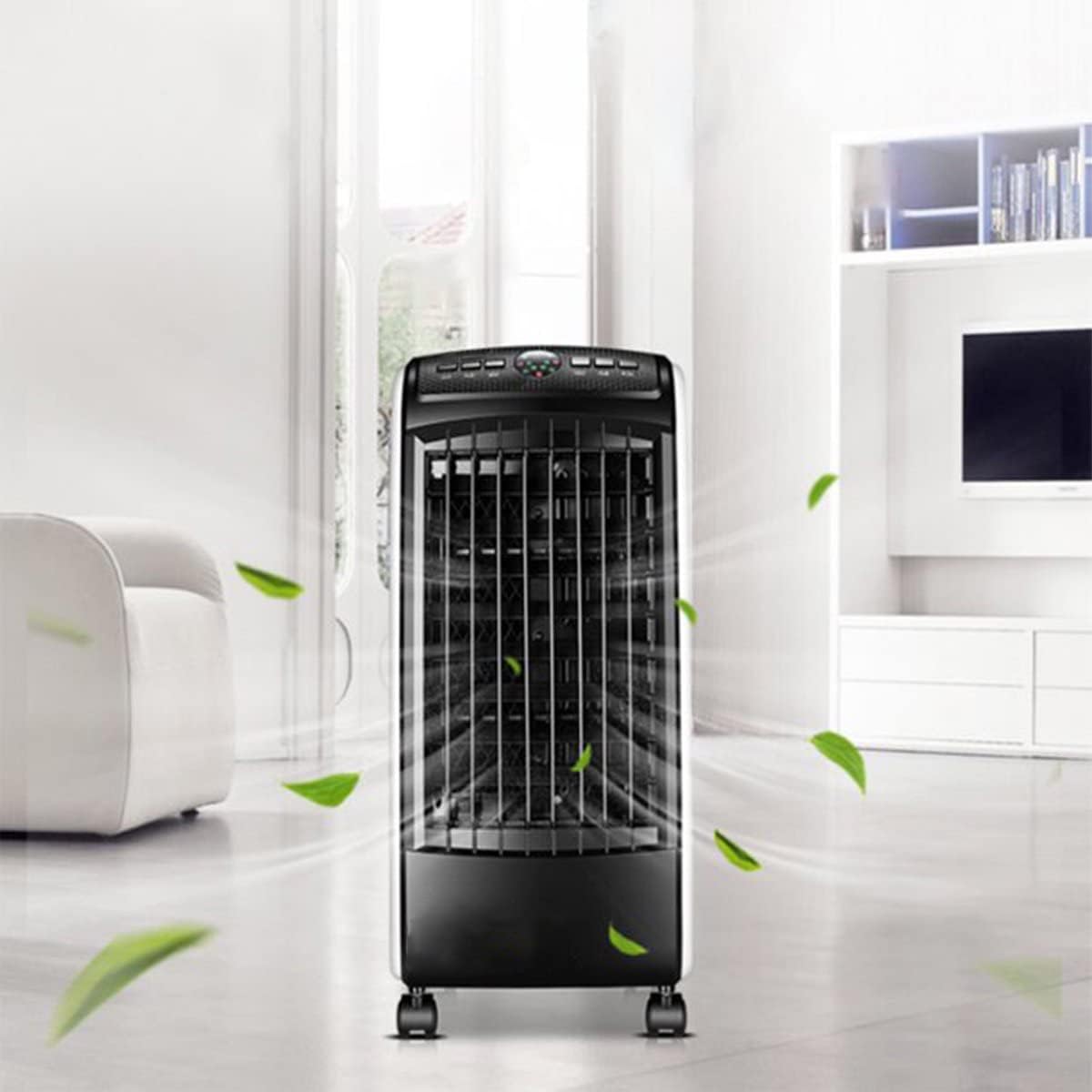3-in-1 Evaporative Air Cooler, Tower Fan 65° Wide Range Coverage, Timer, Remote Control, 3 Quiet Speeds, 3 Mode Settings, 4L Water Tank for Indoor Home Office Dorms