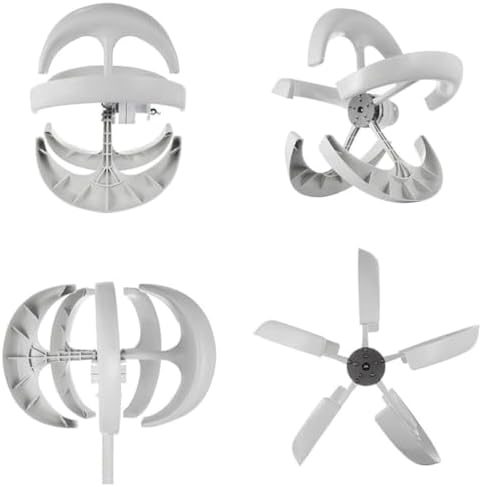 3000W/4000W/5000W Vertical Wind Turbine Generator Kit - 5 Blades, 12V/24V/48V Windmill Energy System with Controller for Efficient Power Generation