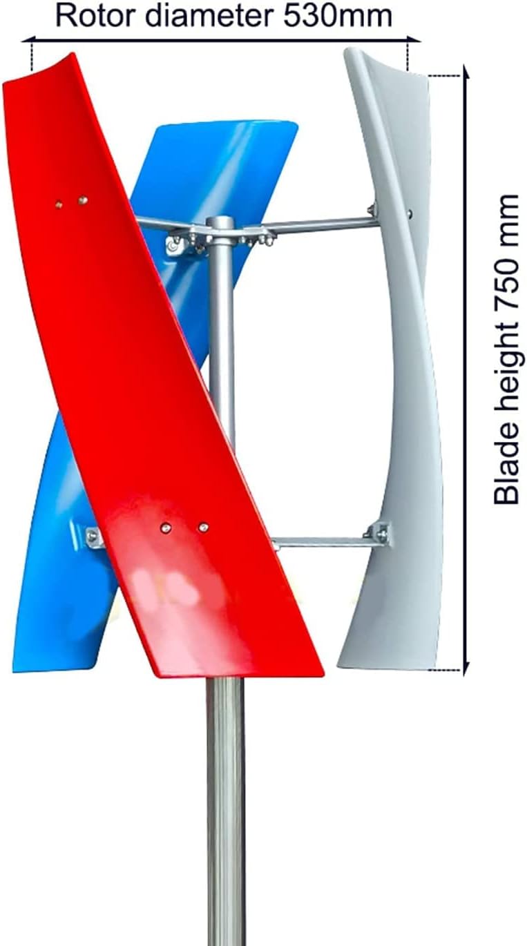 8000 W Vertical Magnetic Levitation Upright Wind Generator, 220 V Wind Turbine Three-Phase Permanent Magnet Suspension Motor for Home Ship