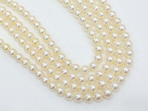 1 Strand Natural Ivory South Sea Pearls, Natural Pearls, Original South Sea Pearls Non Treated Round Balls, 5-6mm, 18 Inch