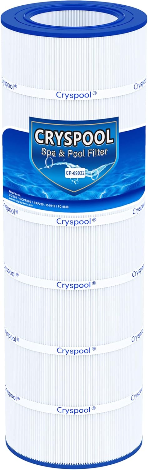 Cryspool® 09032 Compatible with Clean & Clear 200, CC200, PAP200, R173217, C-9419, FC-0688, 59054400, Aladdin 29902, 200 Sq. Ft Pool Filter Cartridge, 1 Pack